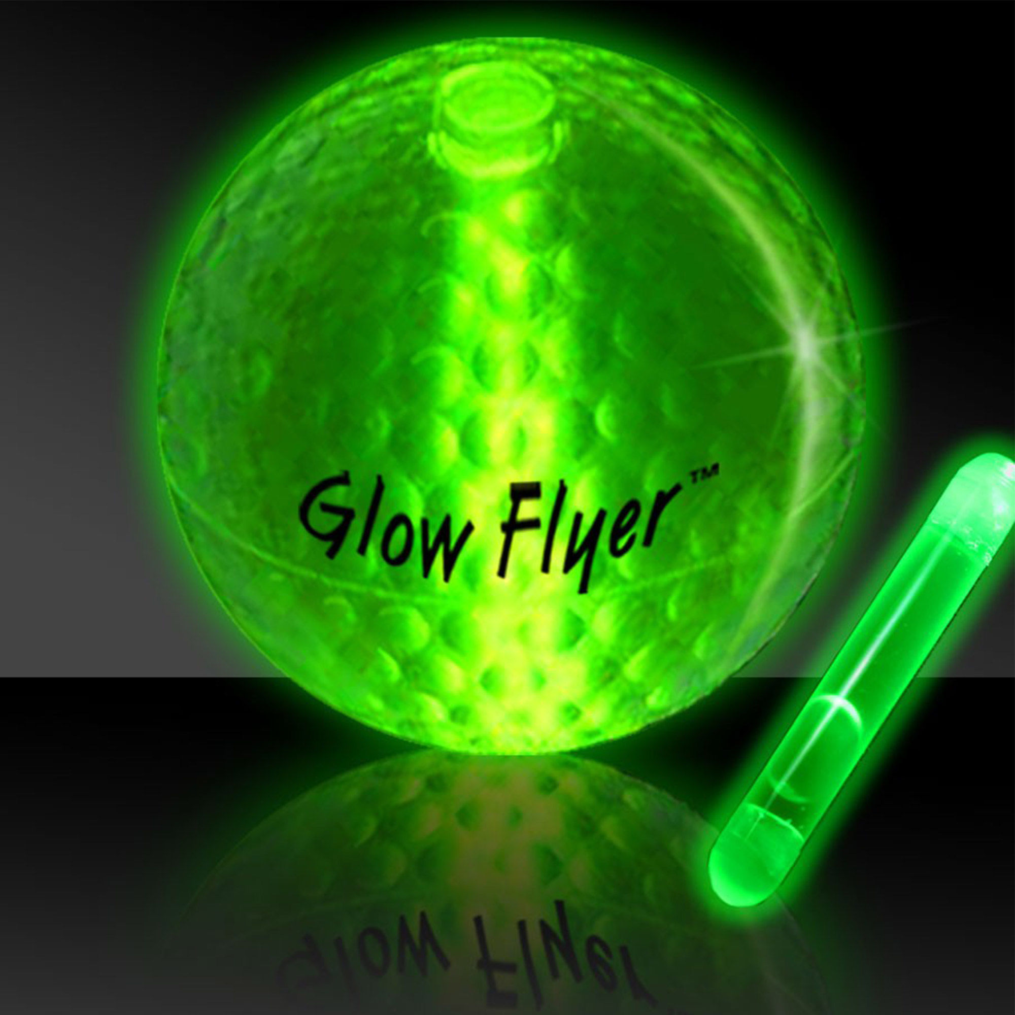 Glow Flyer leuchtender Golfball Grün