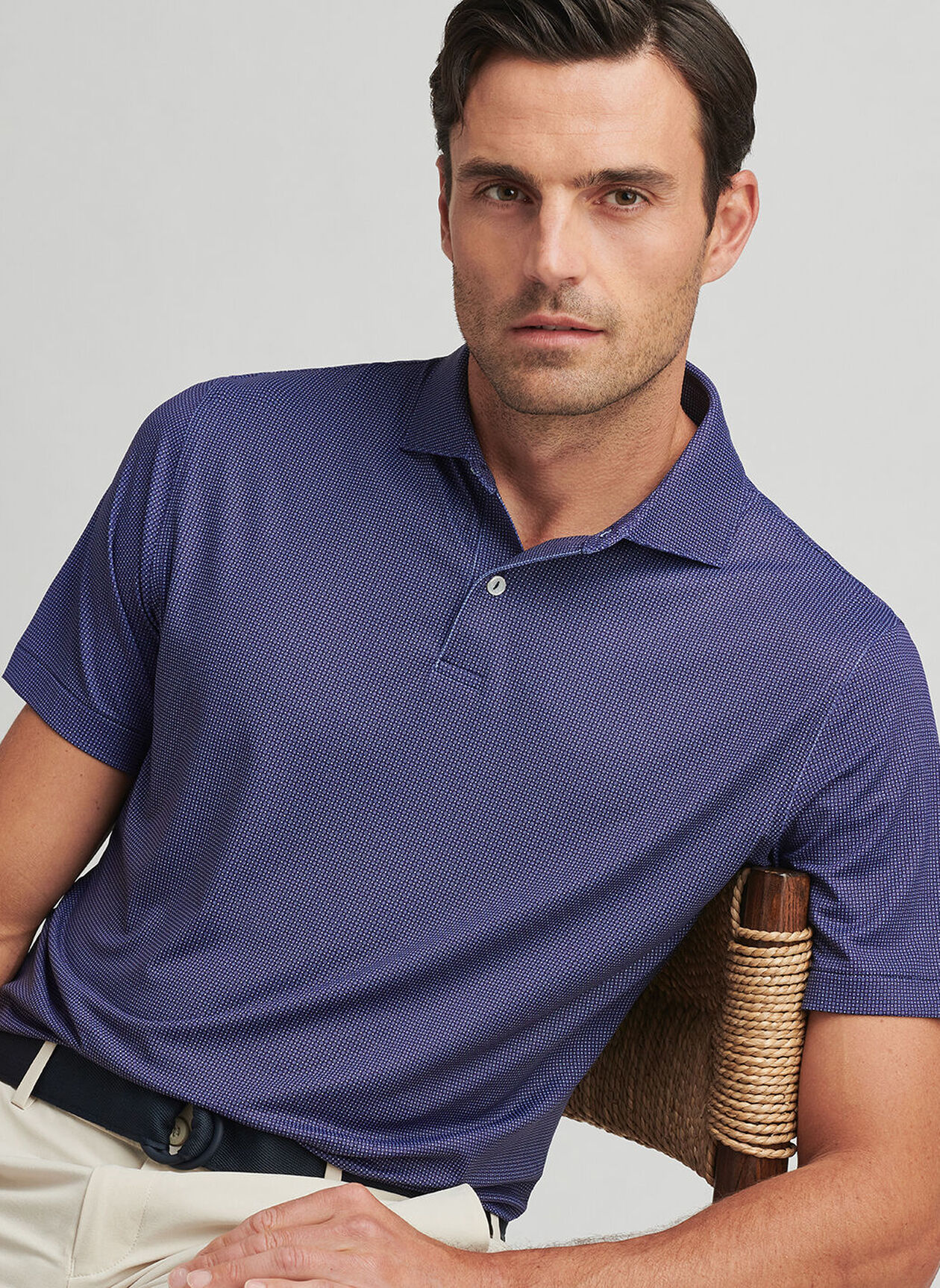 Peter Millar Grovewood Performance Jersey Polo für Herren Navy – Bild 2