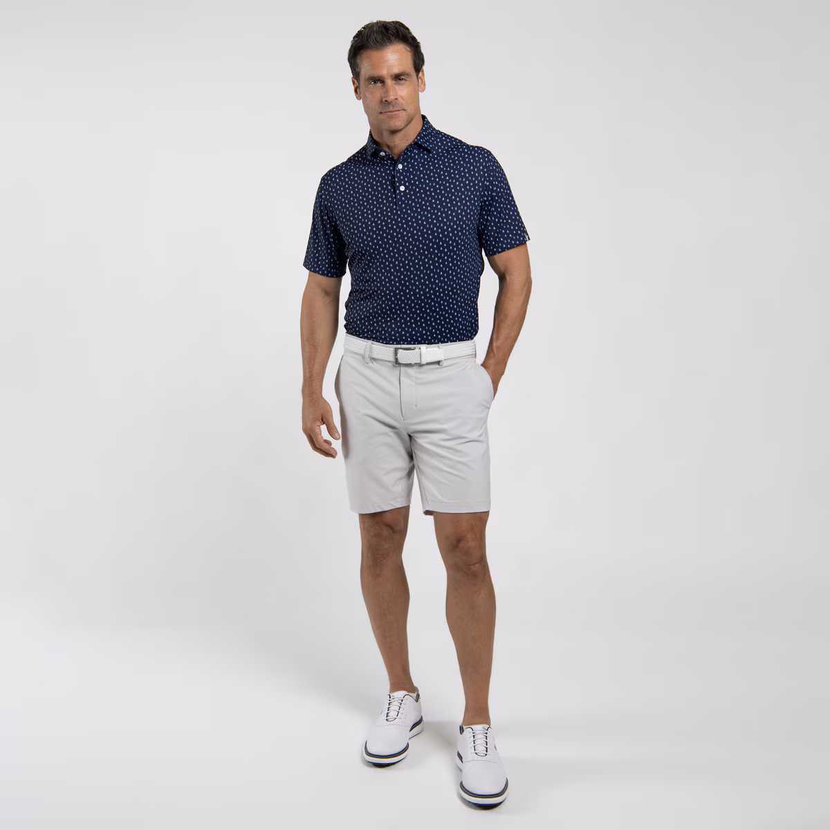 KJUS Golfer Polo S/S für Herren Atlanta Blau/Weiß – Bild 2