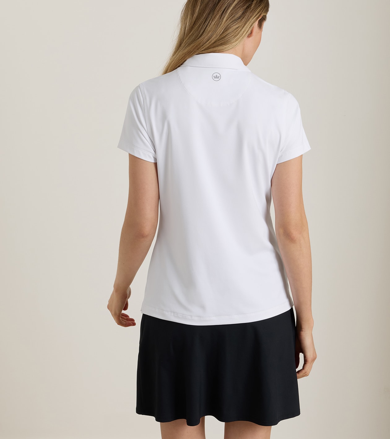 Peter Millar Short Sleeve Button Polo für Damen Weiss – Bild 2
