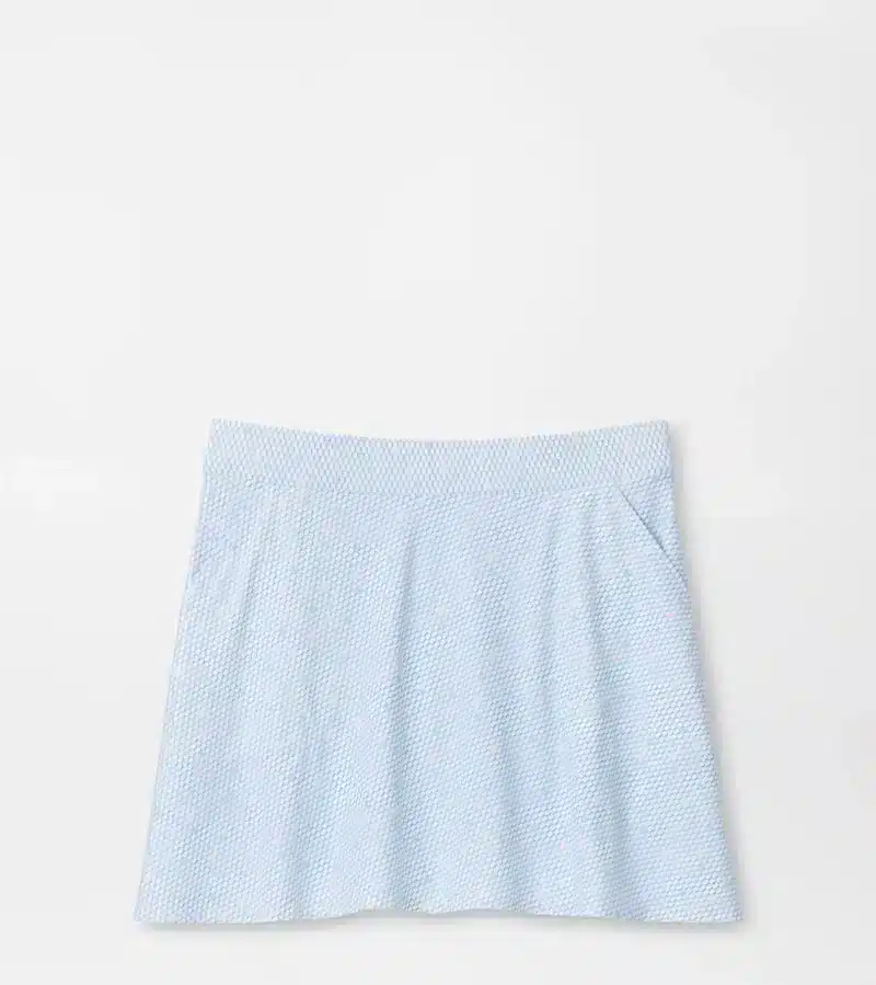 Peter Millar Sally Fairway Frills Rock für Damen Weiß/Hellblau (Muster Multi)
