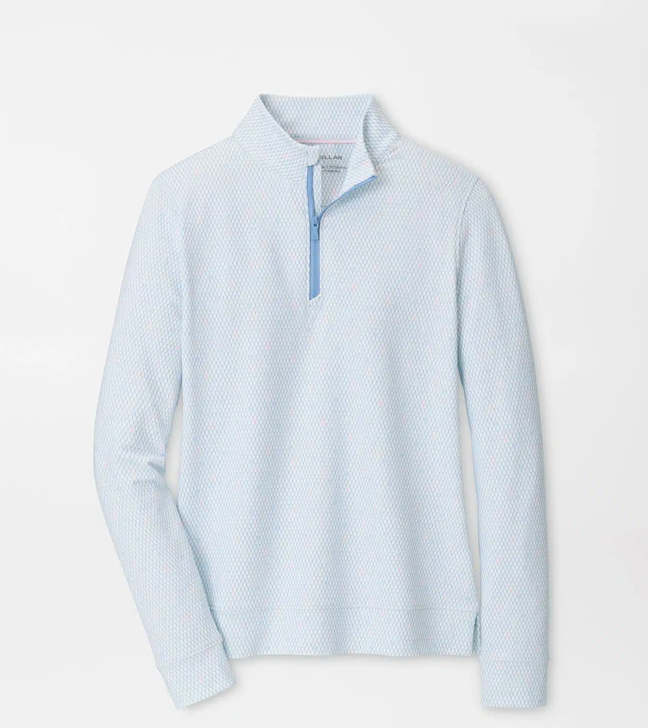 Peter Millar Perth Performance Quarter-Zip für Damen Weiß/Hellblau (Multi)
