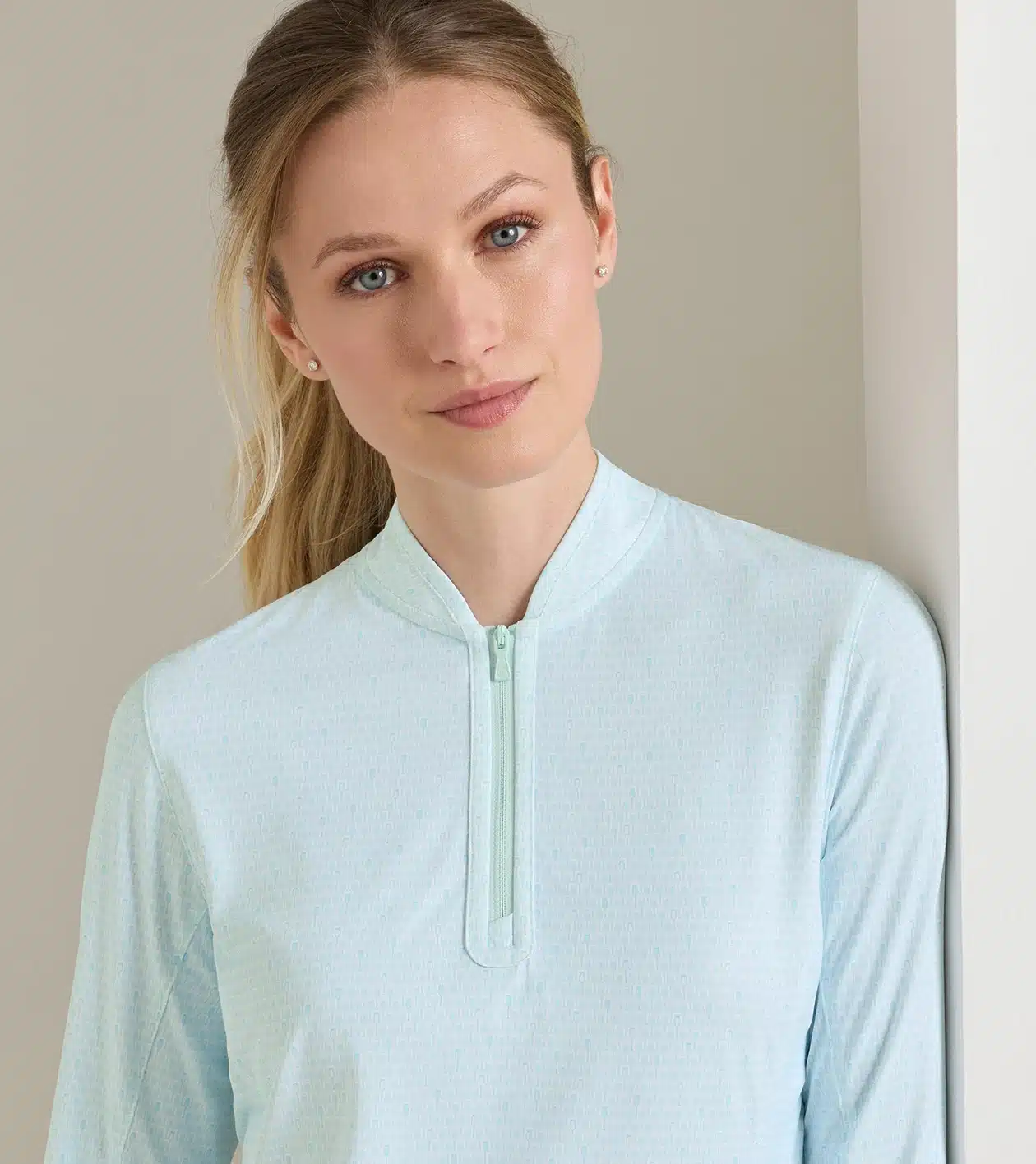 Peter Millar Shadebreak More Bubbles Please Lightweight Sunshirt für Damen Mint (Ocean) – Bild 4