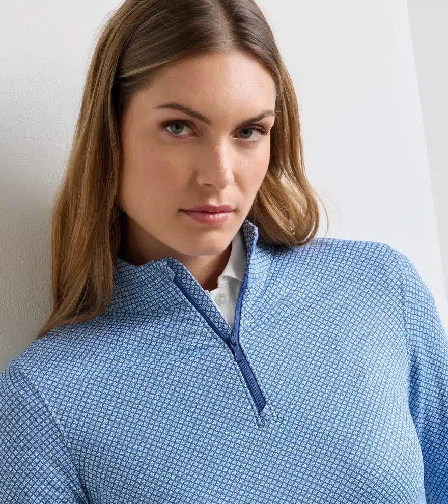 Peter Millar Palmetto Palms Perth Performance Quarter-Zip für Damen Blau (WINDSOR BLUE) – Bild 5