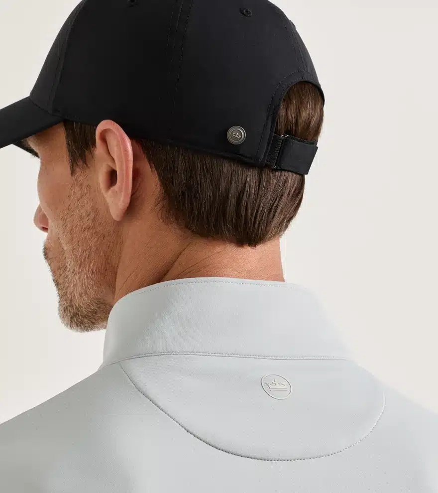 Peter Millar Perth Performance Quarter-Zip für Herren Hellgrau – Bild 4