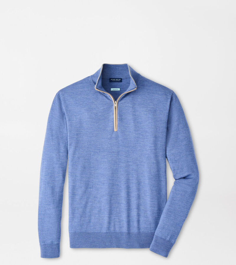 Peter Millar Excursionist Flex Quarter-Zip Jumper für Herren Storm