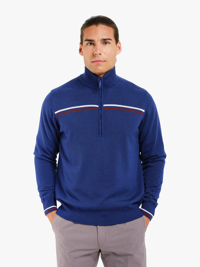 Cross Storm Sweater Herren Pullover Blau – Bild 3