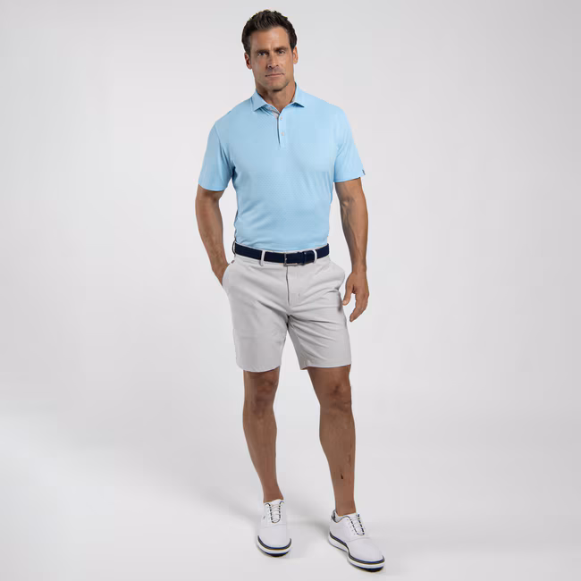 KJUS Savin Structure Polo für Herren Poolside – Bild 2