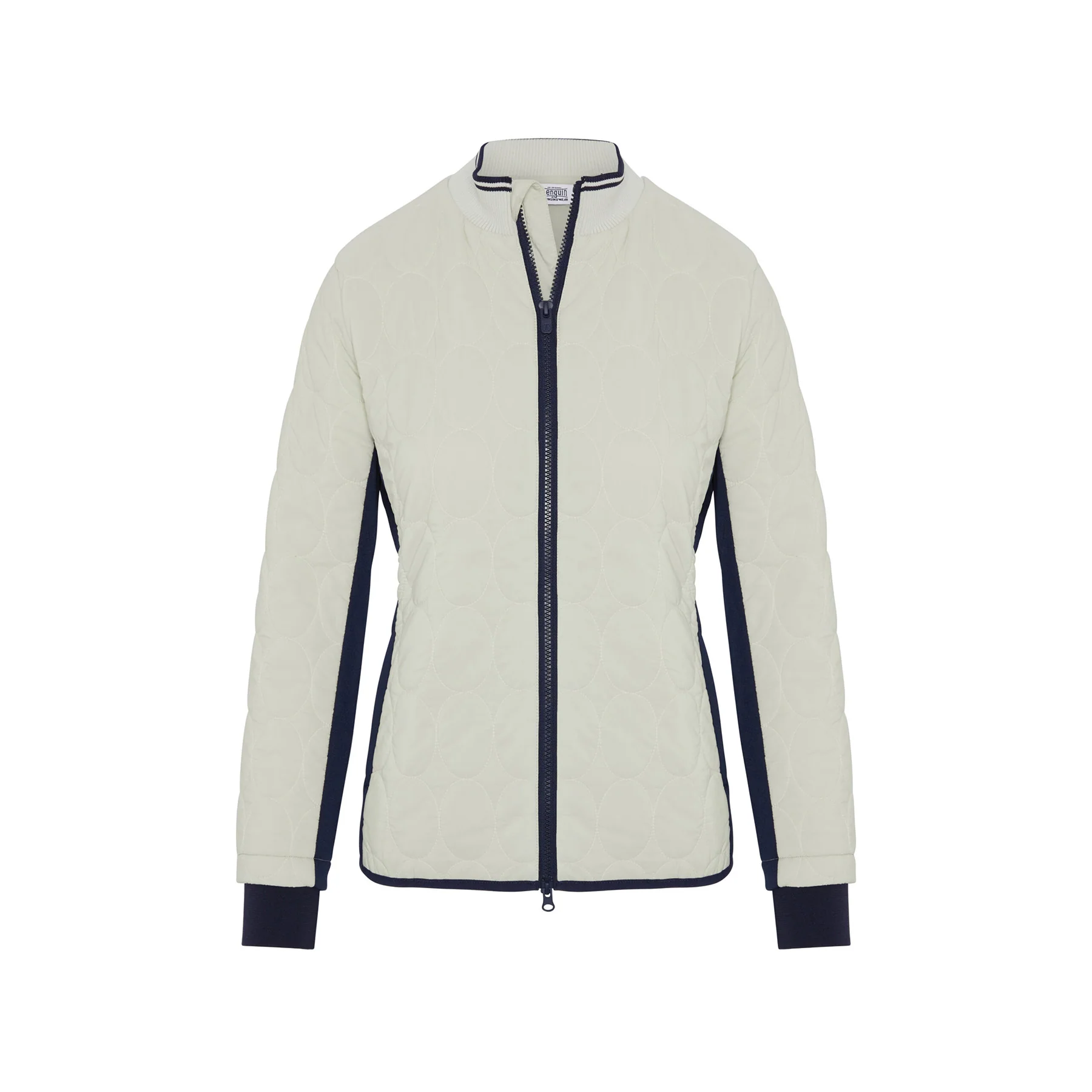 Original Penguin Quilted Golf Puffer Jacke für Damen Silver Birch