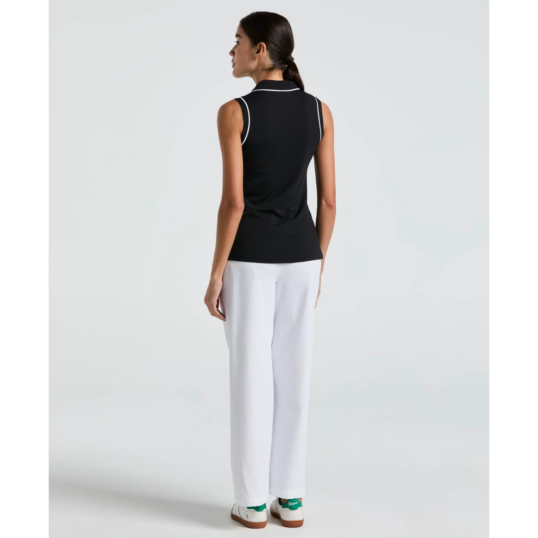 Original Penguin Relaxed Hosen mit elastischem Bund für Damen Weiß – Bild 4