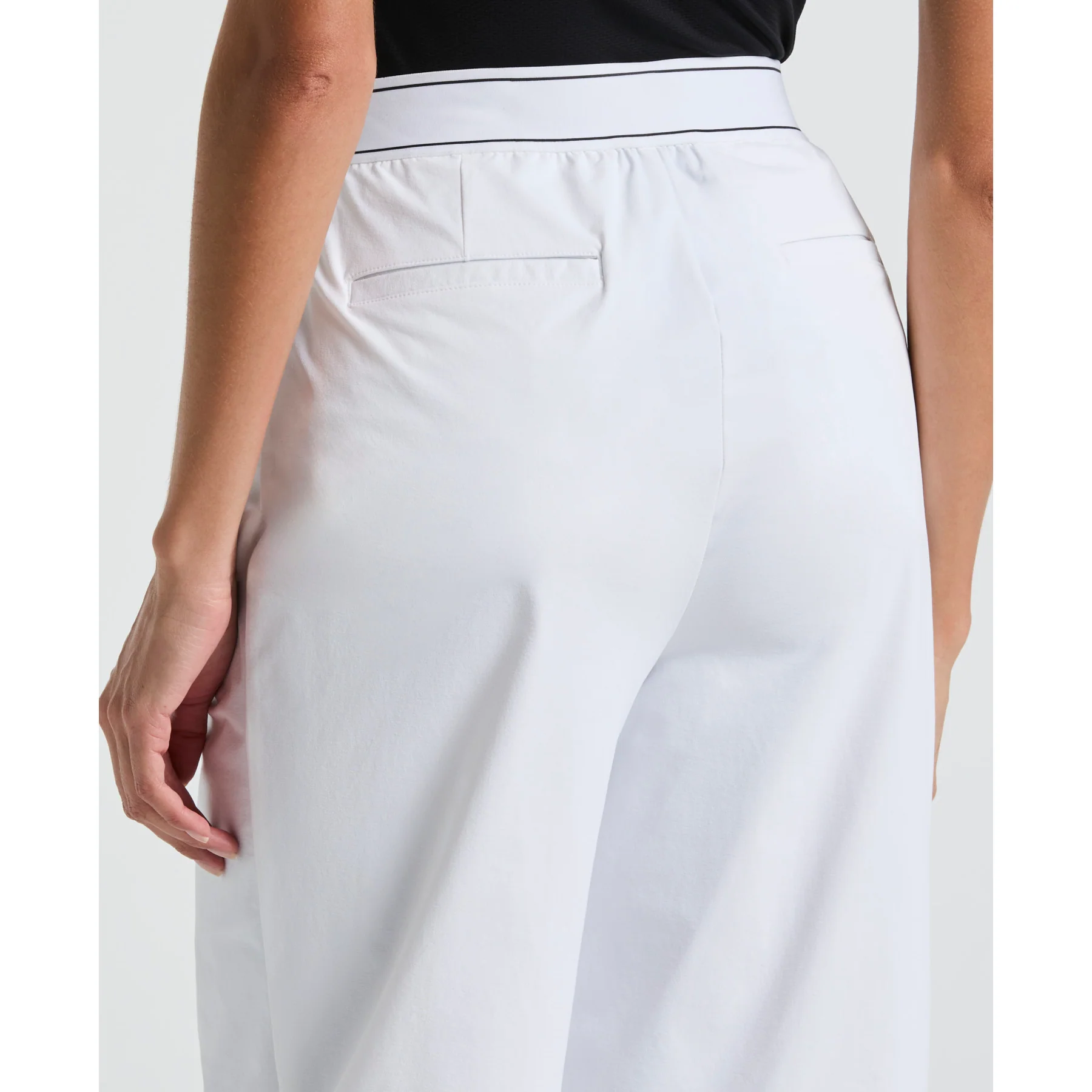 Original Penguin Relaxed Hosen mit elastischem Bund für Damen Weiß – Bild 2