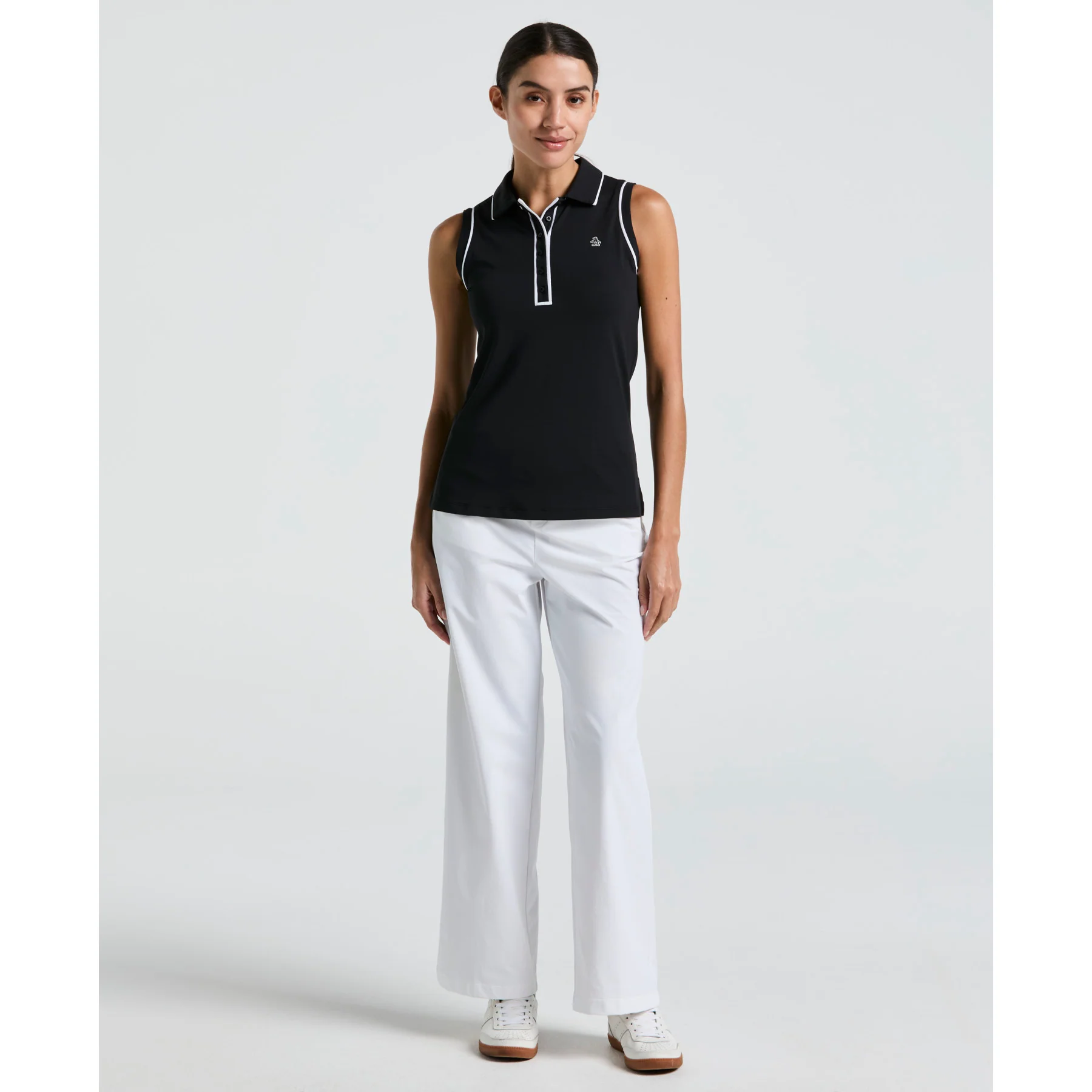 Original Penguin Relaxed Hosen mit elastischem Bund für Damen Weiß – Bild 5