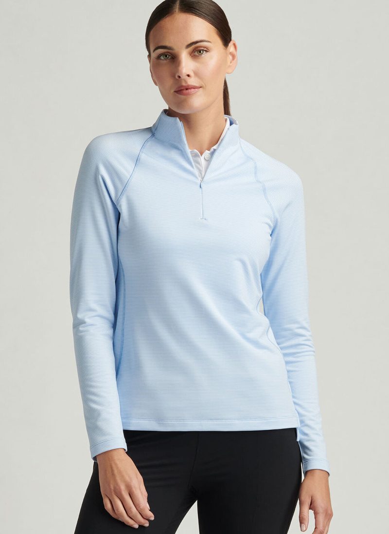 Alternative view of Peter Millar Perth Layer Raglan für Damen hellblau Streifen