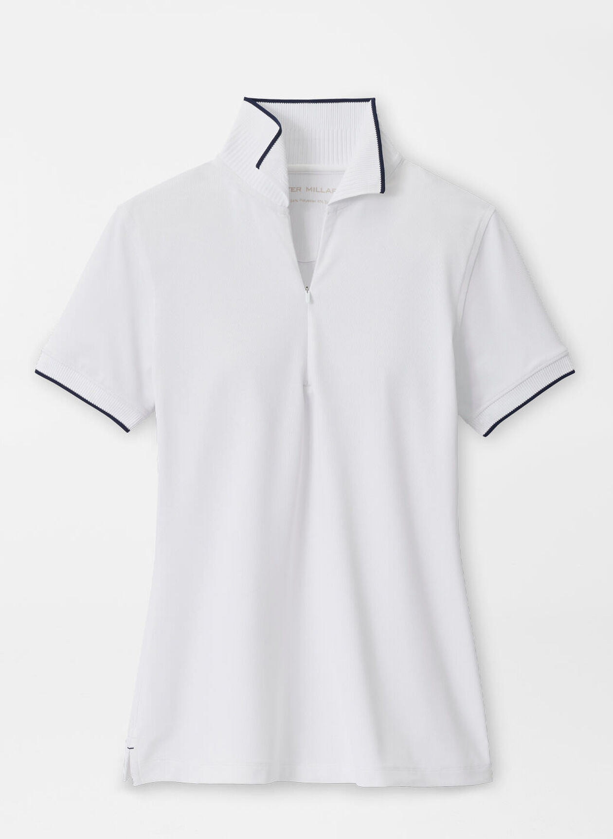 Peter Millar Whitworth Sport Mesh Short-Sleeve Polo für Damen Weiss