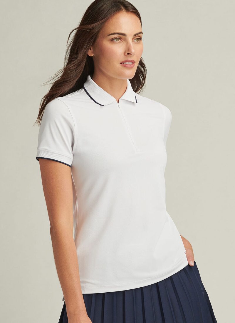 Alternative view of Peter Millar Whitworth Sport Mesh Short-Sleeve Polo für Damen Weiss