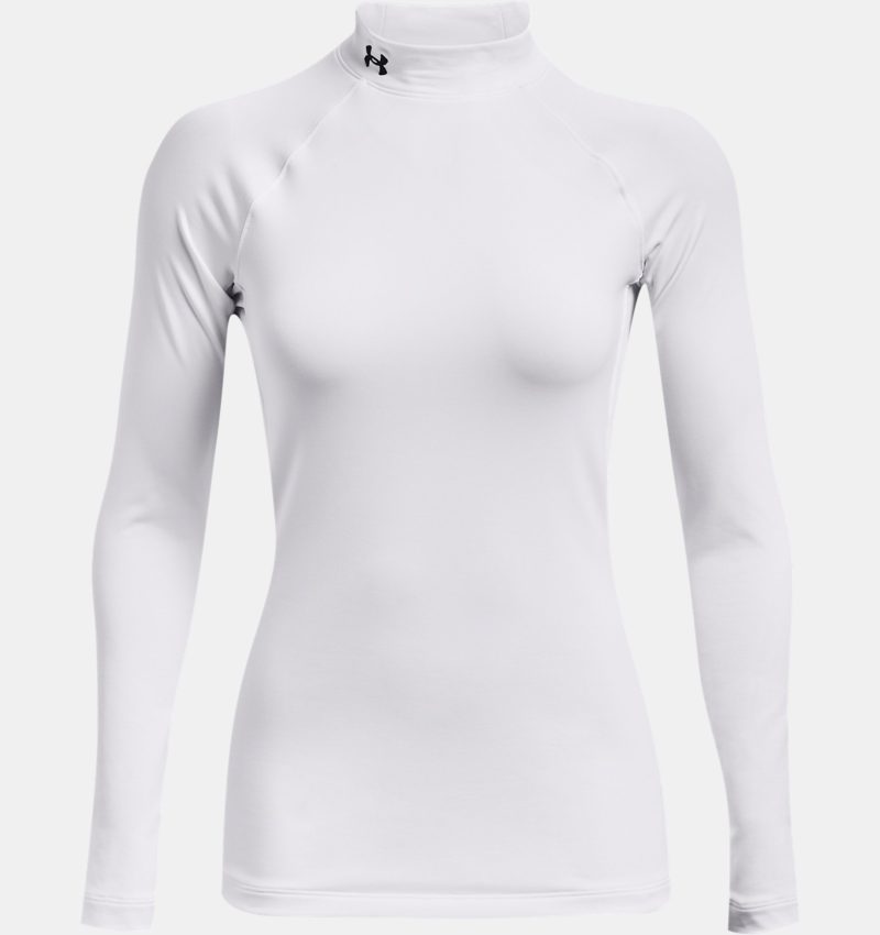 Under Armour HeatGear® Authentics Oberteil mit Stehkragen weiss