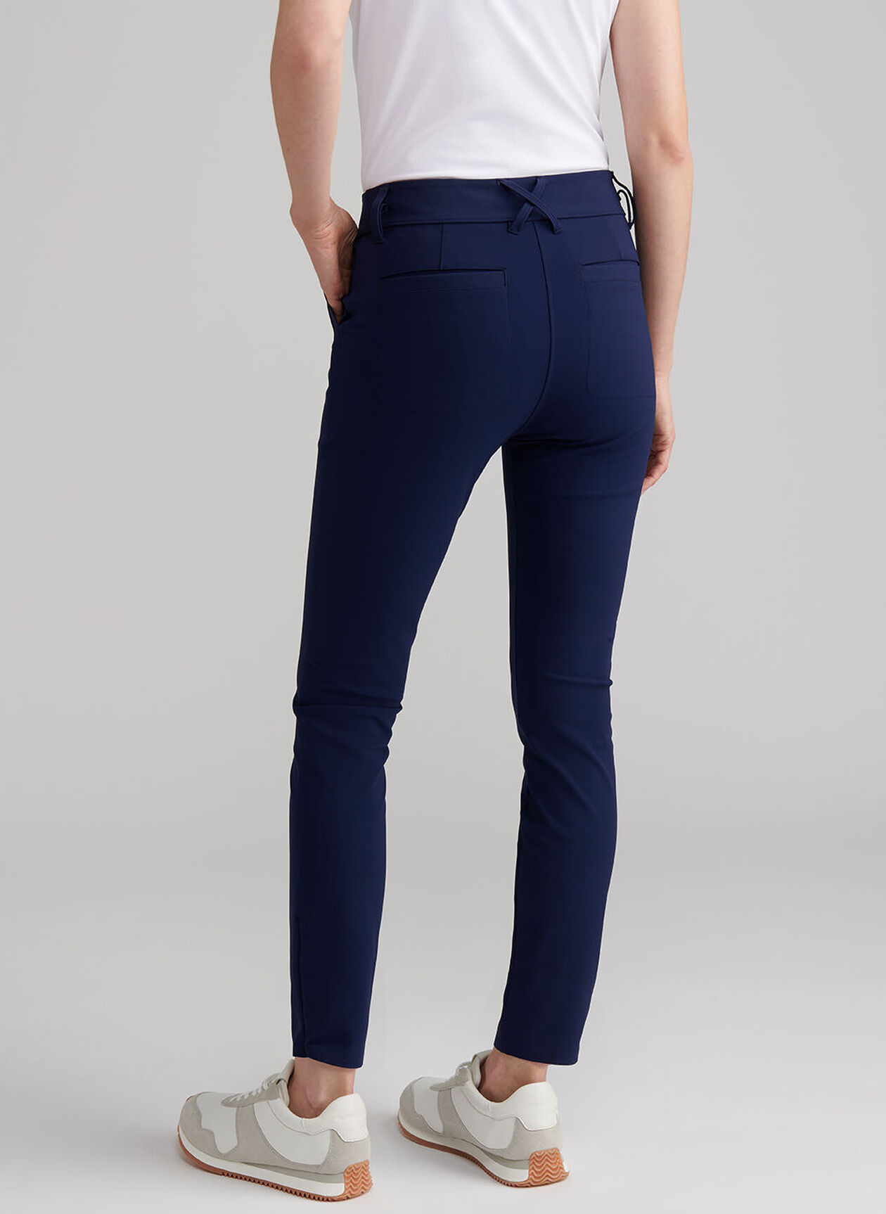 Peter Millar Bingham High Stretch Bonded Ankle Trouser Hosen für Damen Navy – Bild 3