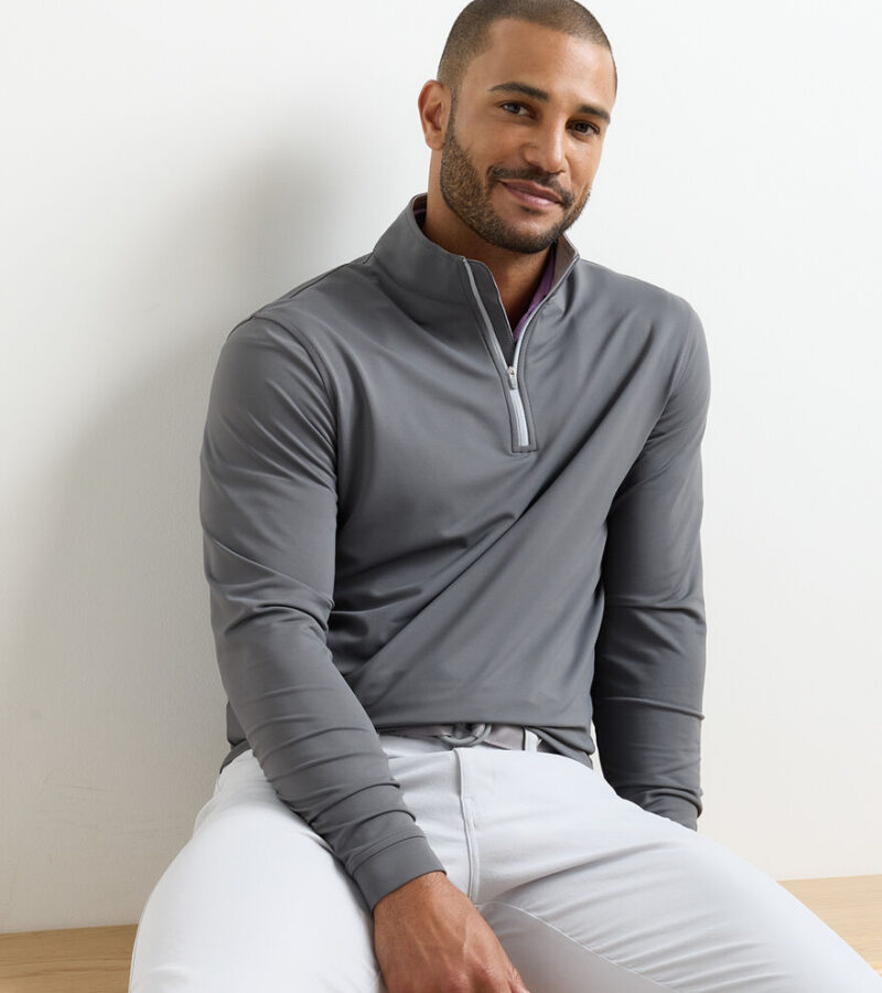 Alternative view of Peter Millar Perth Performance Quarter-Zip für Herren Iron