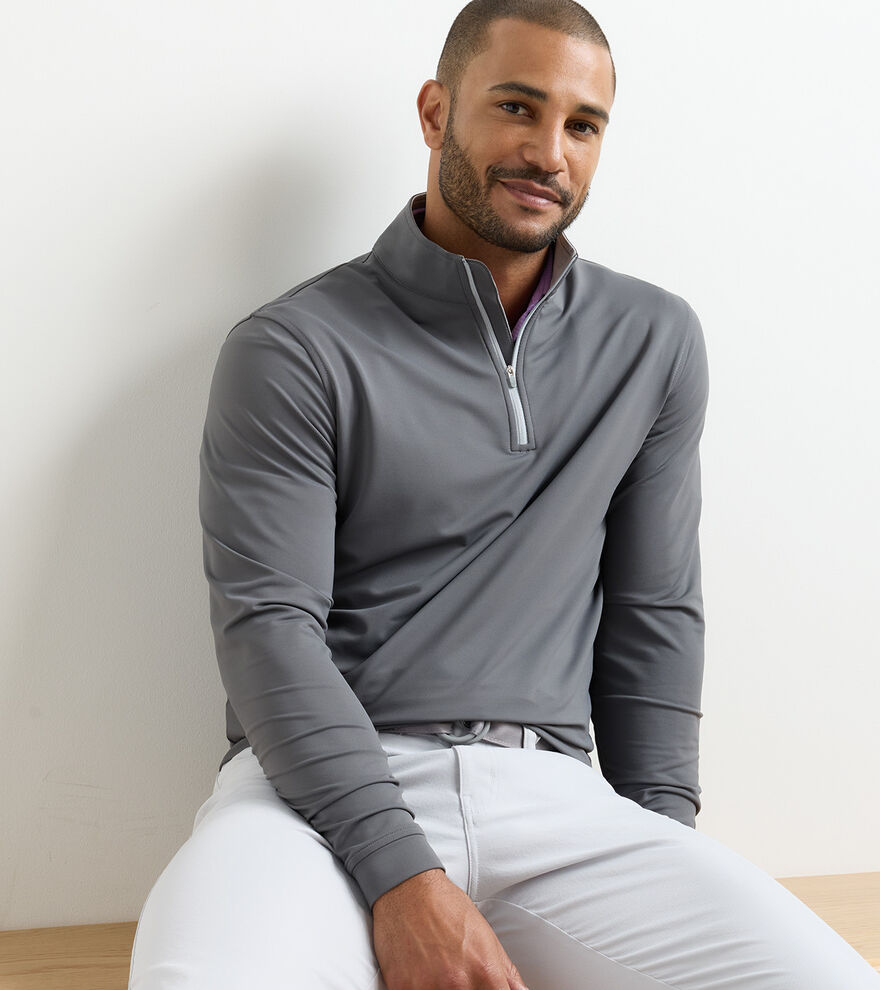 Peter Millar Perth Performance Quarter-Zip für Herren Iron – Bild 2