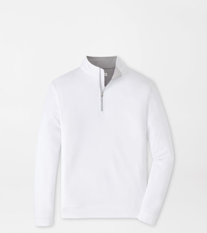 Peter Millar Perth Performance Quarter-Zip für Herren Weiß