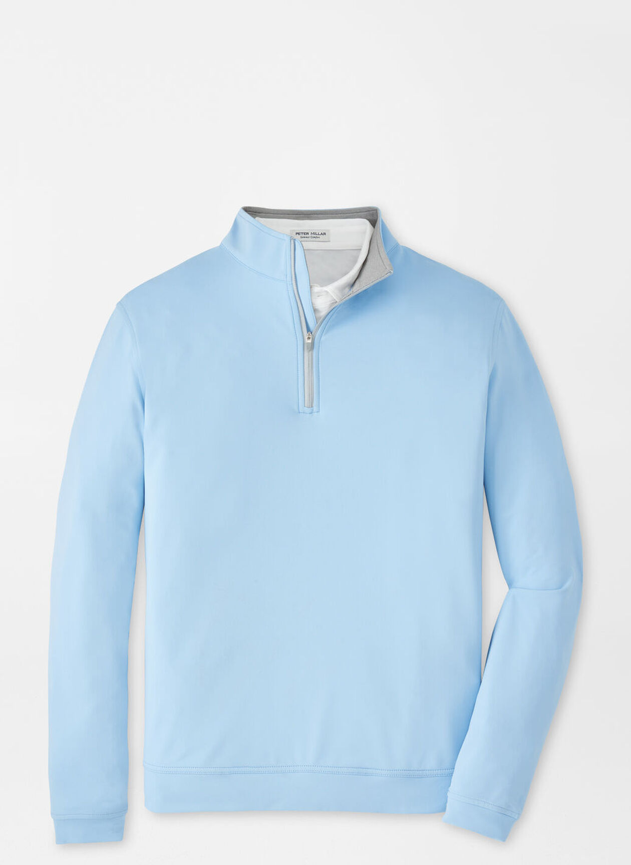 Peter Millar Perth Performance Quarter-Zip mit langen Arm für Herren hellblau