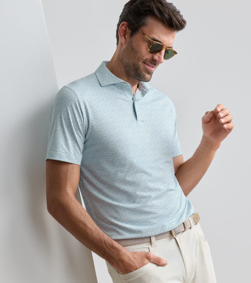 Alternative view of Peter Millar Wood Fired Performance Jersey Polo für Herren Weiß