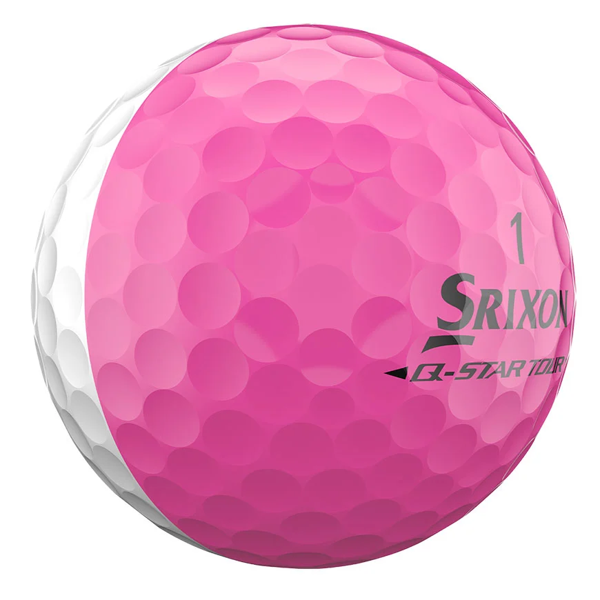 Srixon Q-Star Tour Divide 2026 Golfbälle – Weiß / Pink (12er Pack) – Bild 2