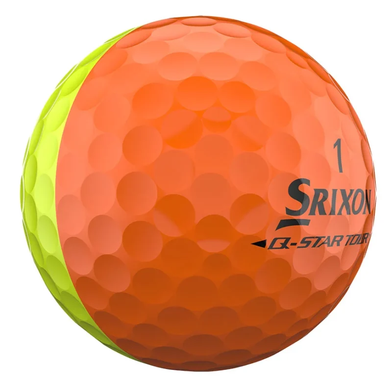 Alternative view of Srixon Q-Star Tour Divide 2026 Golfbälle – Gelb / Orange (12er Pack)