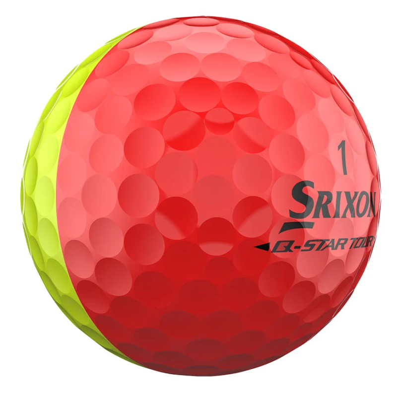 Alternative view of Srixon Q-Star Tour Divide 2026 Golfbälle – Gelb / Rot (12er Pack)