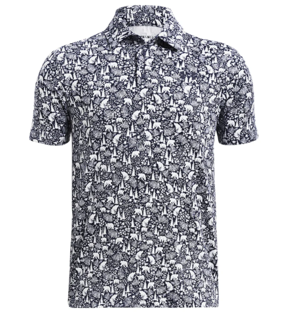 Under Amour PLAYOFF PRINTED Polo für Kinder Navy/Weiß