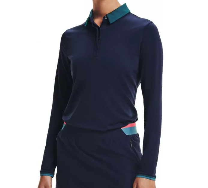 Under Armour Zinger Long Sleeve Polo für Damen Navy/Grün