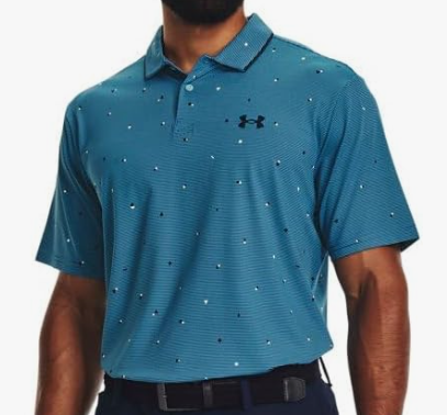 Under Armour Iso-Chill GeoScatter Polo für Herren Blau/Weiß/Schwarz