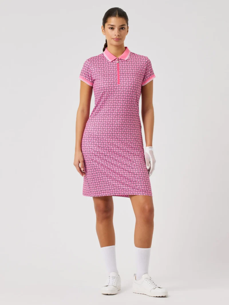 Daily Sports Sheermotion Cap-Sleeved Dress 94 cm Geometric Palm Tree