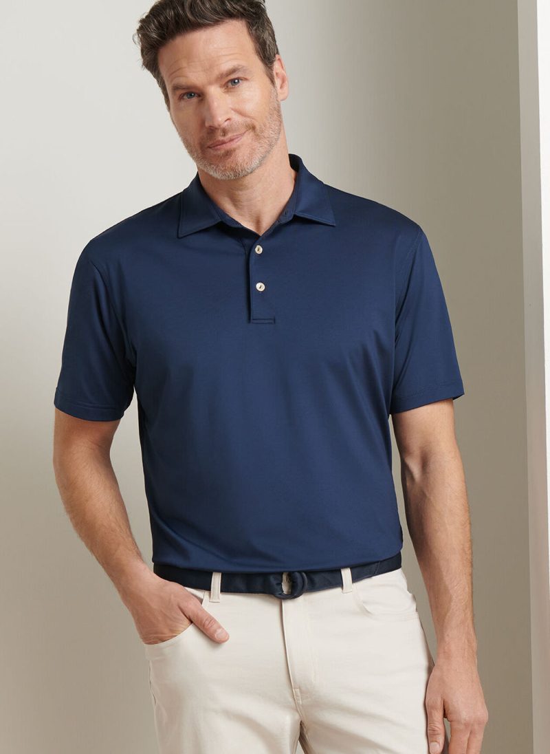 Alternative view of Peter Millar Solid Performance Jersey Polo für Herren Navy