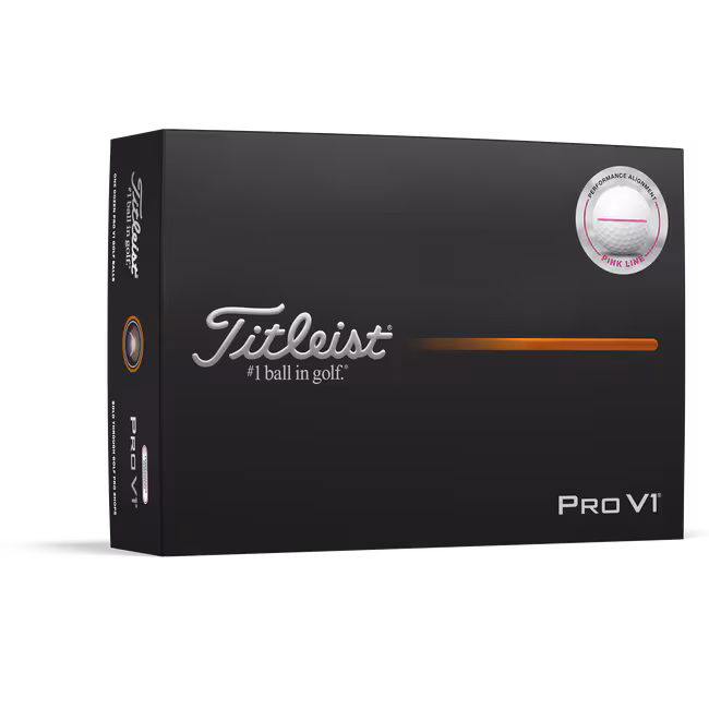 Titleist Pro V1 Performance Alignment - Pink Line 12 Golfbälle