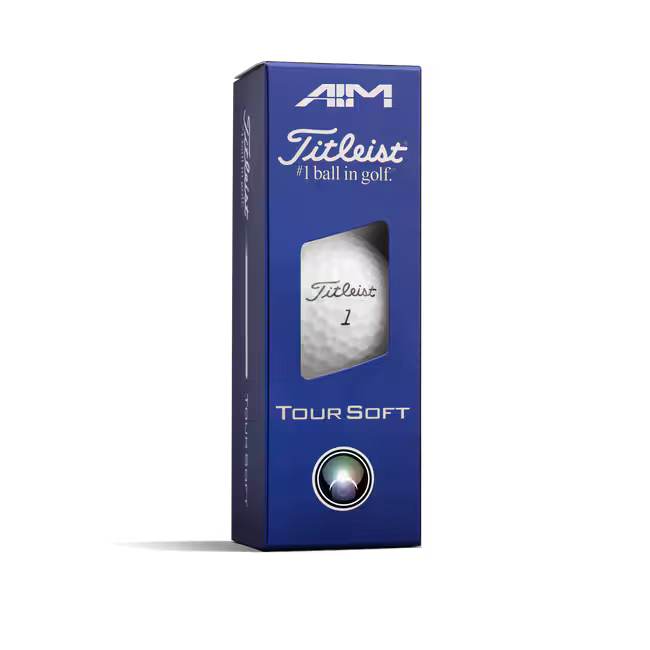Titleist Tour Soft AIM 360 Blue Linie 2026 Golfbälle 12 Stück weiß – Bild 2