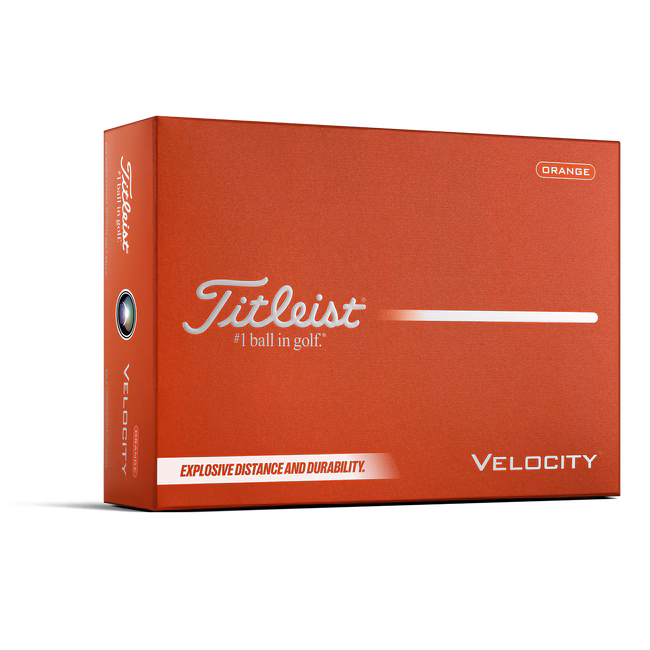 Titleist Velocity 2026 Golfbälle – Orange (12 Stück)