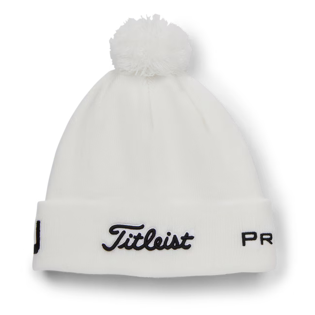 Titleist Tour Pom Pom Wintermütze Weiss/Schwarz