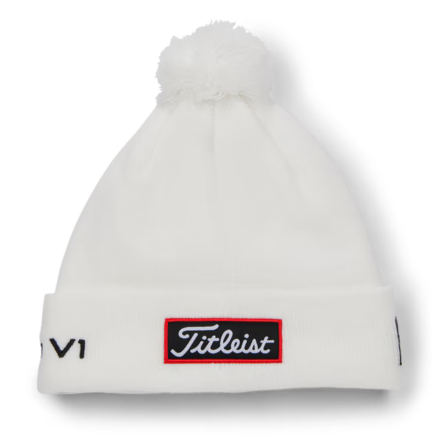 Titleist Tour Pom Pom Wintermütze Weiss/Schwarz – Bild 2