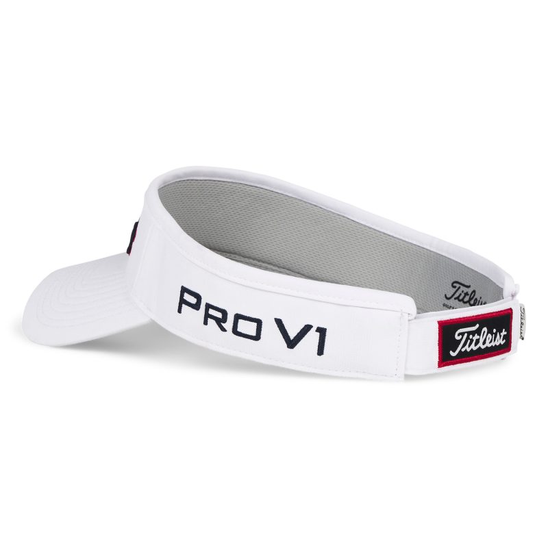 Alternative view of Titleist Tour Performance Visor 25 Weiss/Navy/Rot
