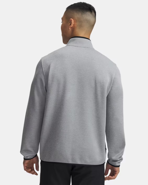Under Armour Drive Sweater Fleece Oberteil mit ½-Zip für Herren Grau – Bild 3