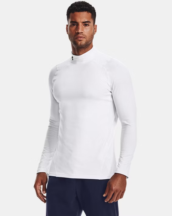 Under Armour Fitted Mock für Herren Weiß – Bild 3