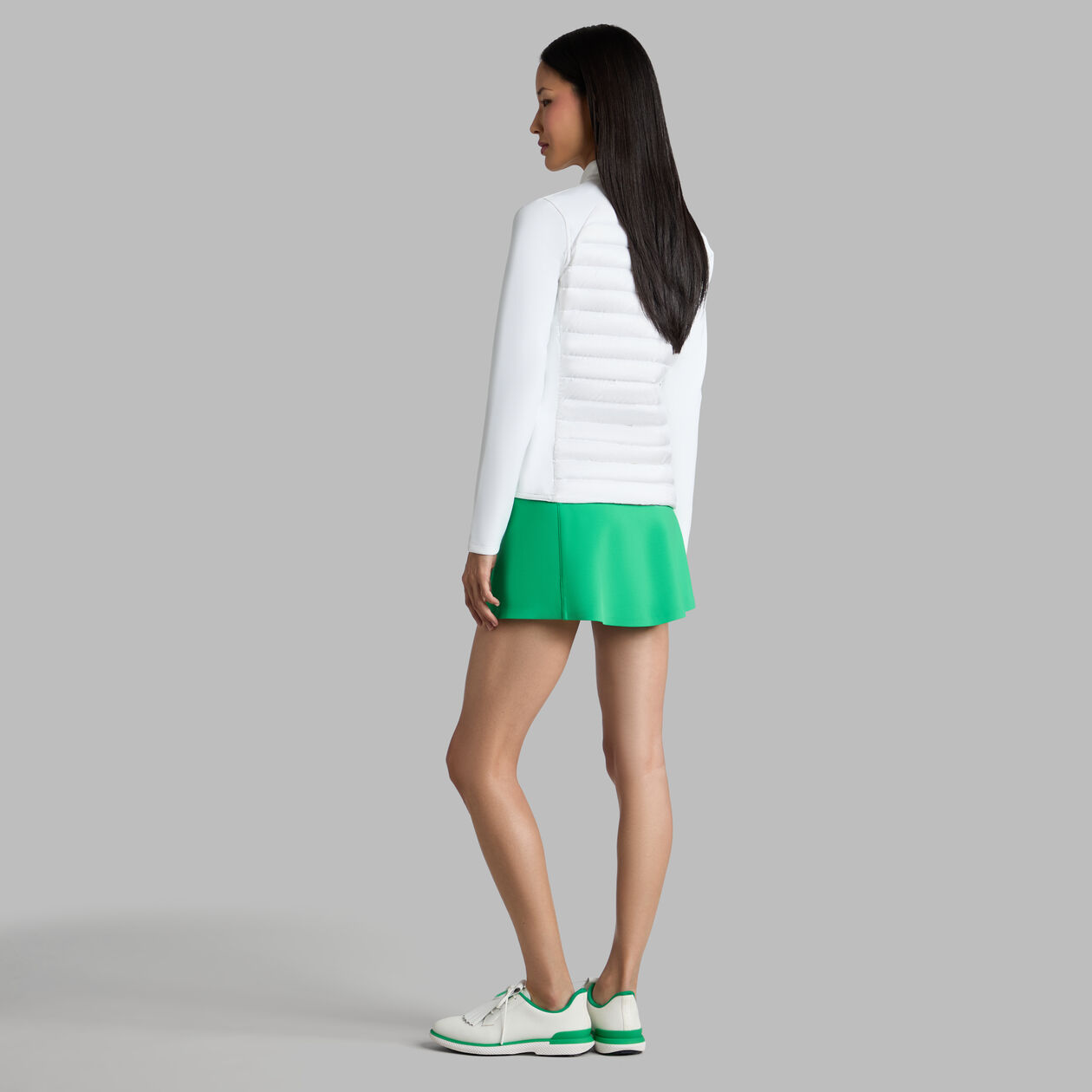 G/FORE V-DOWN QUILTED HYBRID Jacke für Damen Weiß – Bild 3