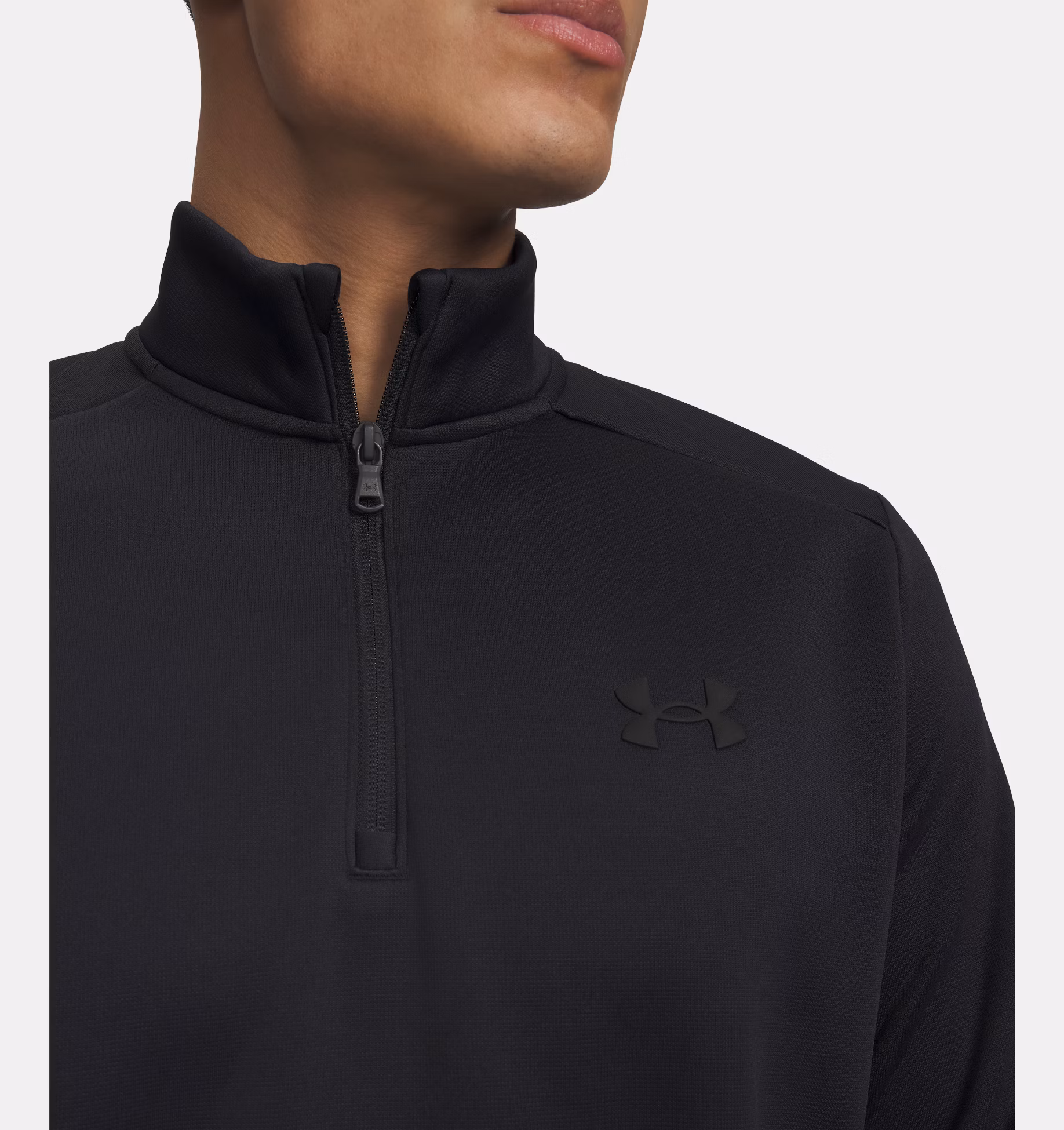 Under Armour Fleece ¼-Zip für Herren Schwarz – Bild 4
