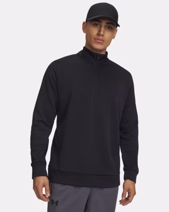 Under Armour Fleece ¼-Zip für Herren Schwarz – Bild 5