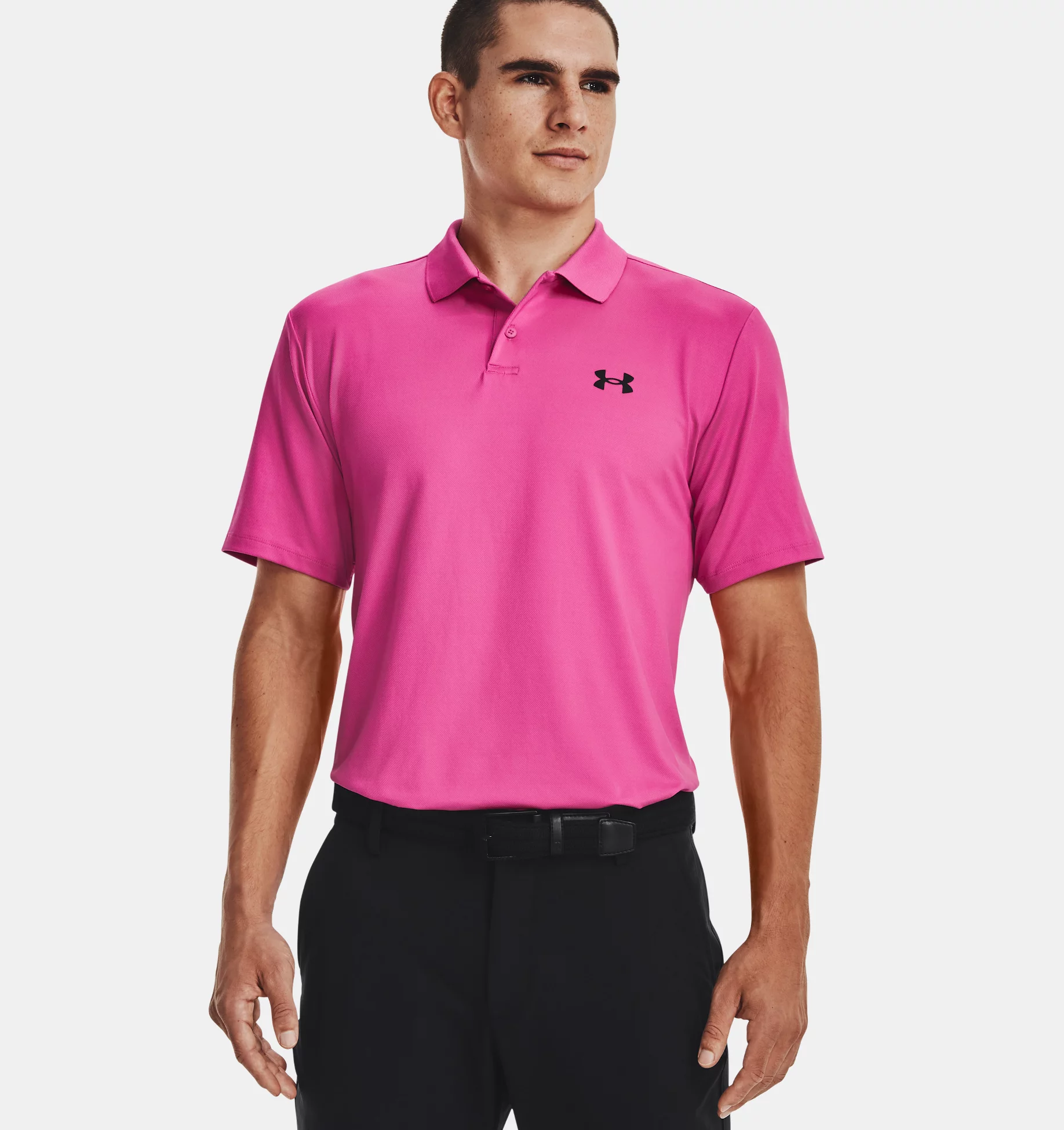 Under Armour Performance 3.0 Polo Herren Pink – Bild 4