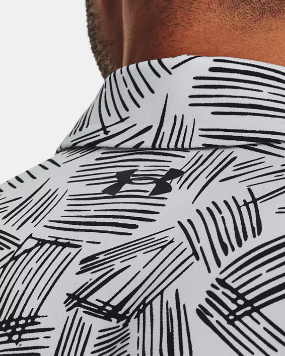 Under Armour Playoff 3.0 Polo Herren Weiss/Schwarz – Bild 2