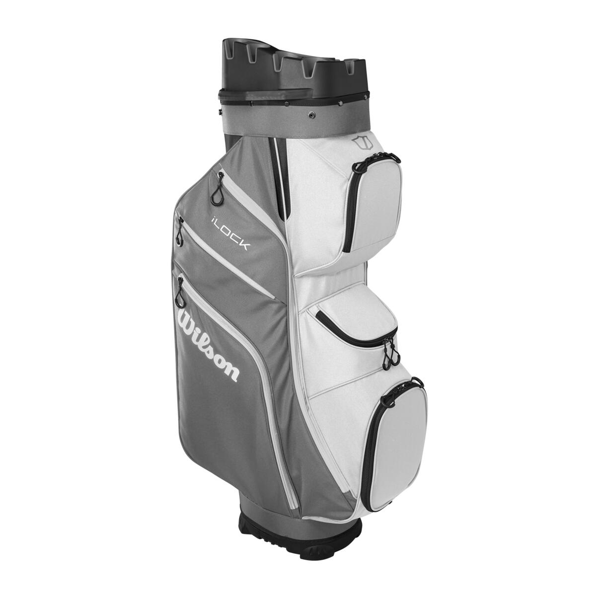 Wilson Staff I lock 4 Golf Cart Bag Grau/Weiss/Schwarz – Bild 2