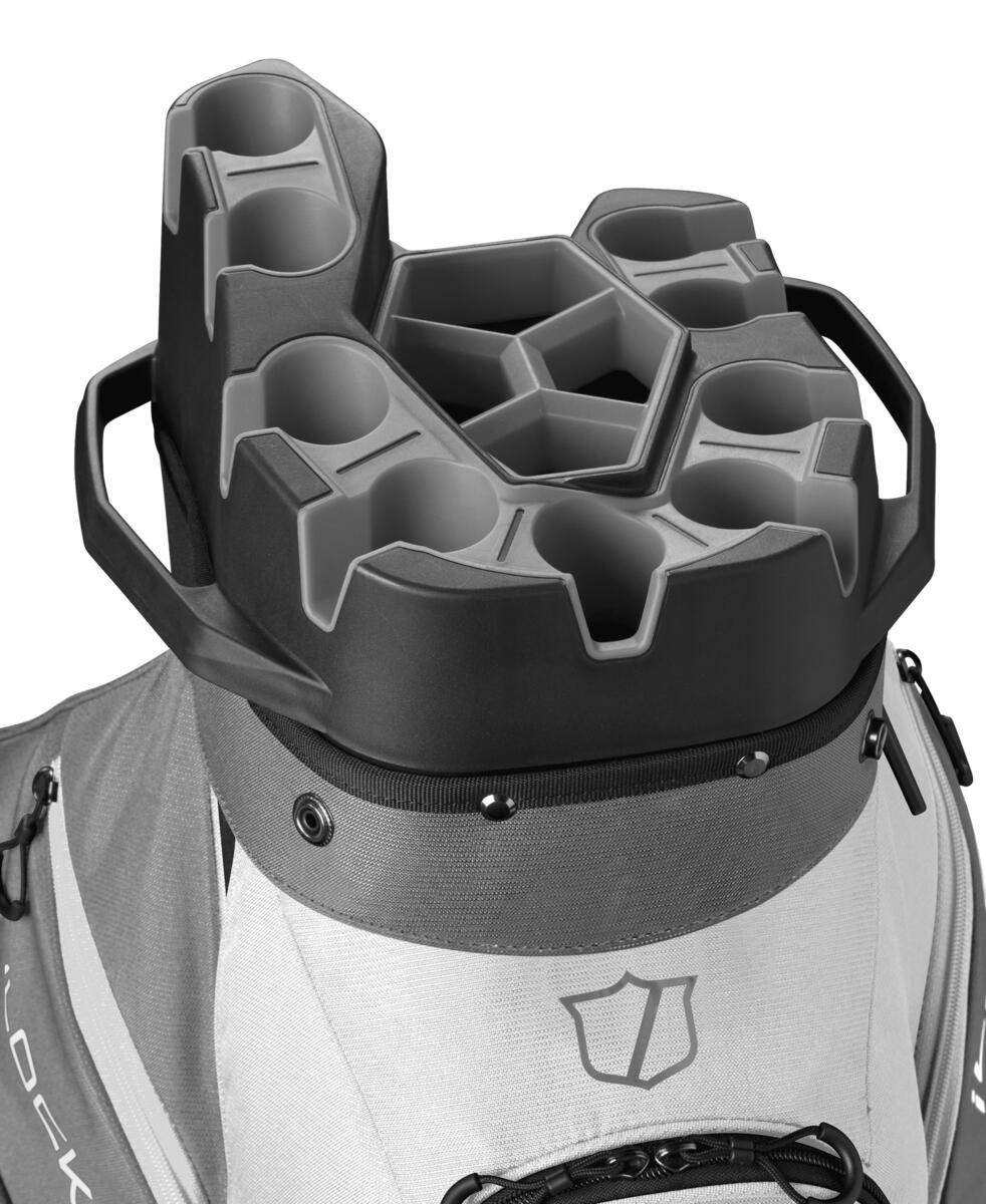 Wilson Staff I lock 4 Golf Cart Bag Grau/Weiss/Schwarz – Bild 3