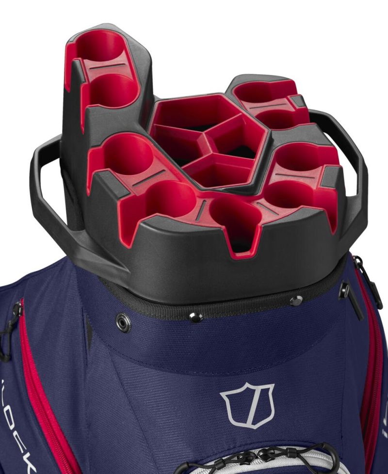 Alternative view of Wilson Staff I lock 4 Golf Cart Bag Navy/Weiß/Rot